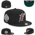 Miami Marlins 25th Anniversary World Series Black Fitted Cap